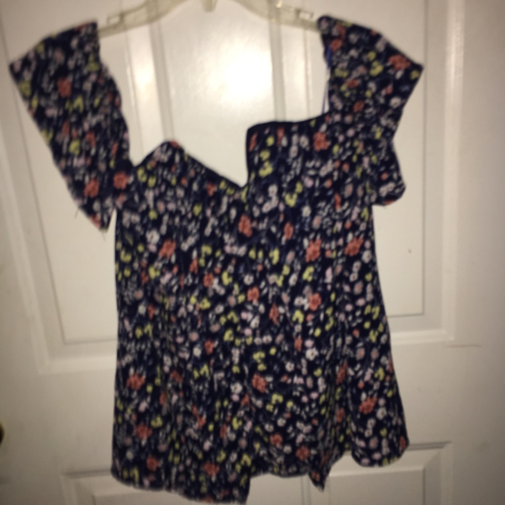 Blue Rein off the shoulder top large